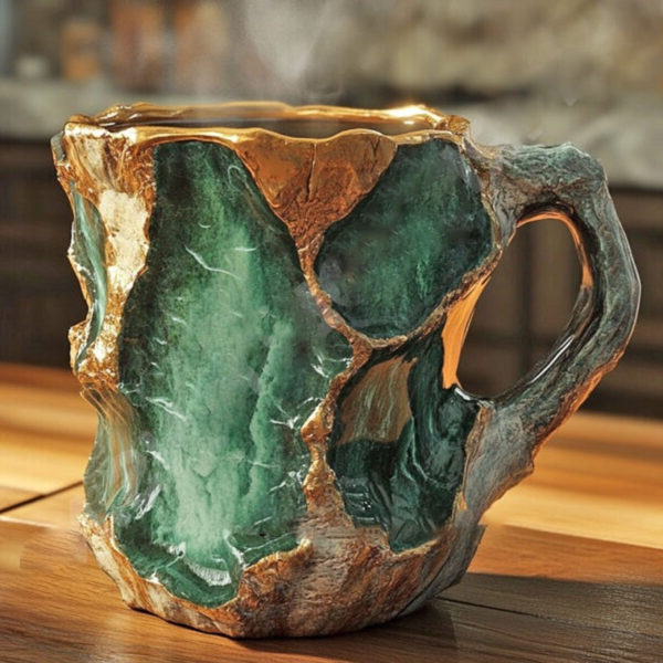 Mineralkristall Kaffemugg Med Unik Kristalliknande Design 300 ml