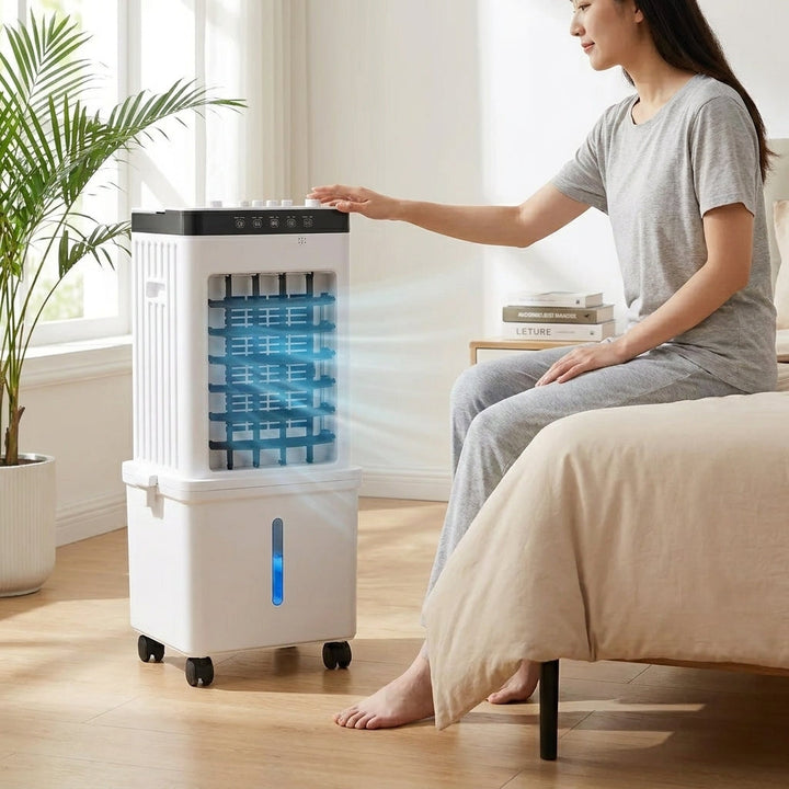 Portabel Luftkonditionering 3-I-1 Med 9000 BTU Fjärrkontroll Och Avfuktning