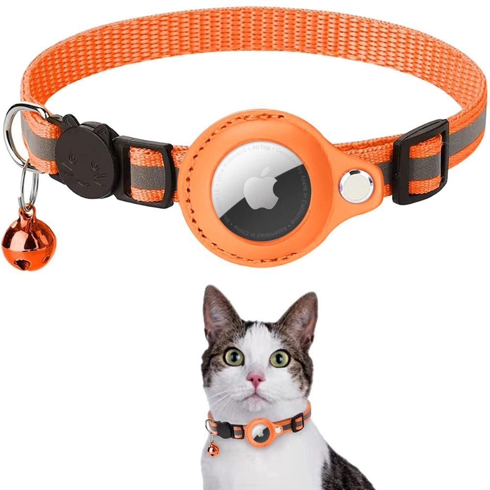 Reflexhalsband För Katt Med Spårningshållare Och Säkerhetsspänne