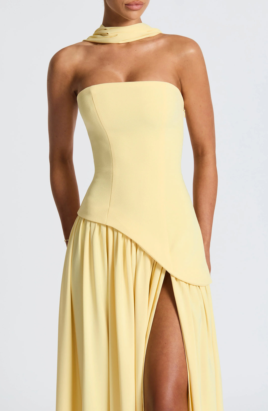 Valentina | Bustier Maxiklänning Dam Med Slits