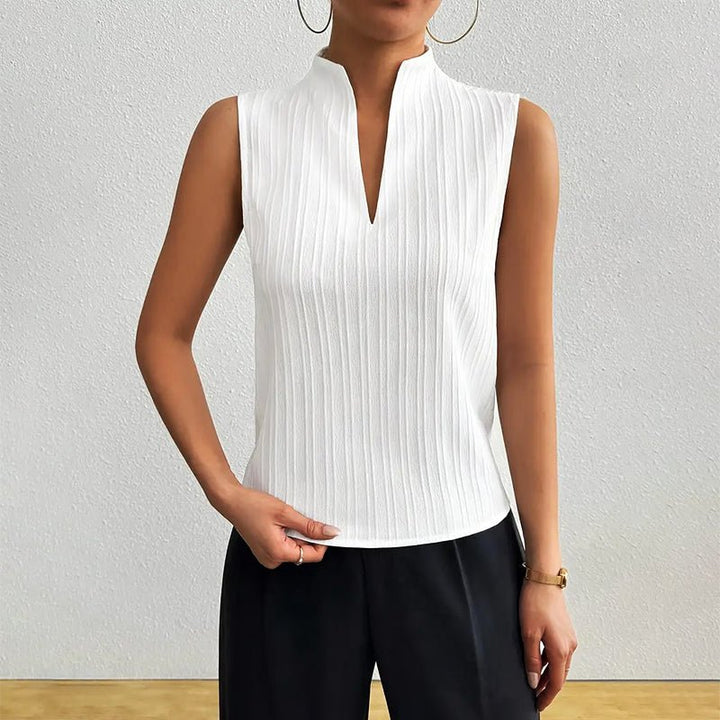 Elodie | Ärmlös Blus Dam V-Ringning