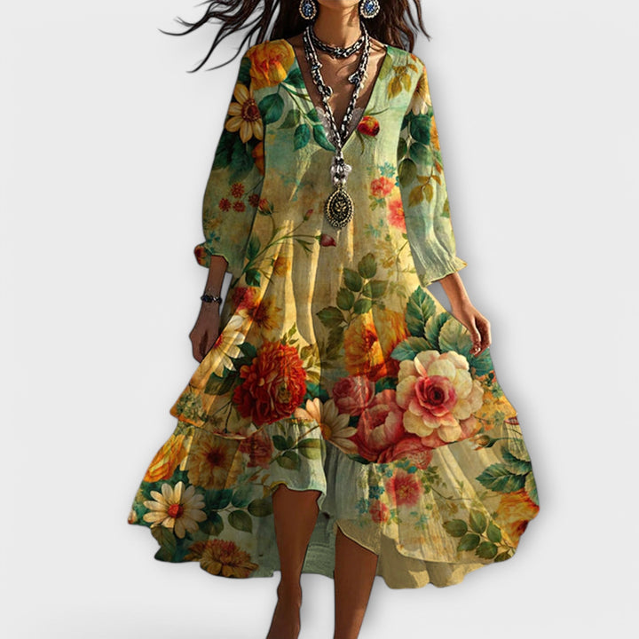 Nova | Midiklänning Boho Blommig