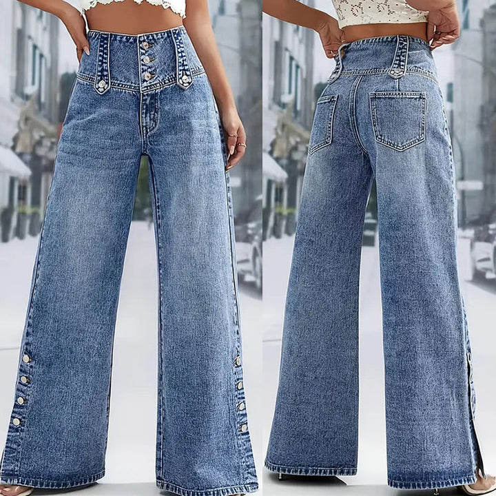 Jonna | Jeans Dam Hög Midja Vida Ben