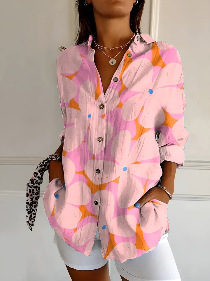 Siv | Blus Blommig Knappar