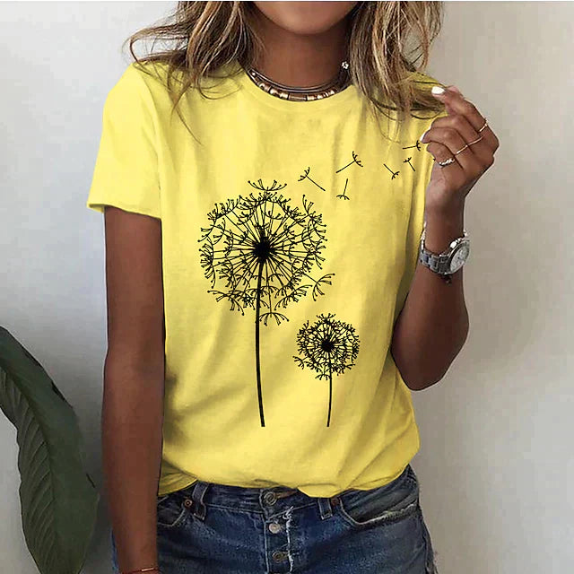 Elin | T-Shirt Dam Kortärmad Rund Hals