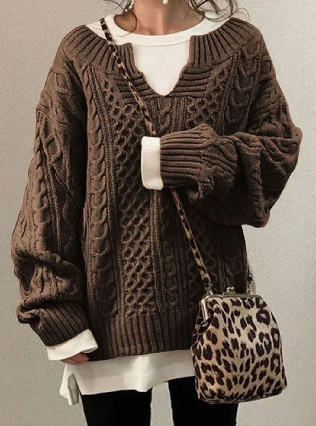 Idun | Tröja Dam Kabelstickad Oversized