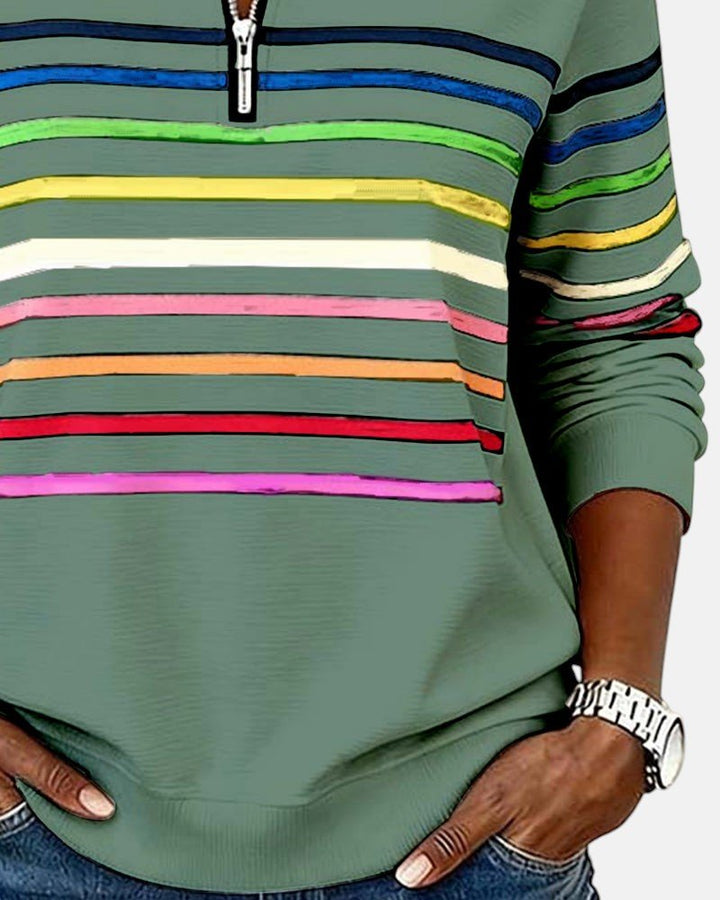 Sienna | Sweatshirt Dam Med Dragkedja