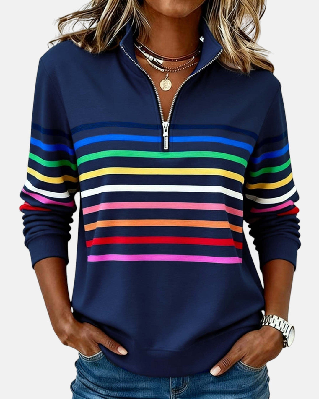 Sienna | Sweatshirt Dam Med Dragkedja
